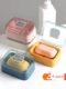 Home cute soap box bathroom soap box student dormitory creative flip soap storage box