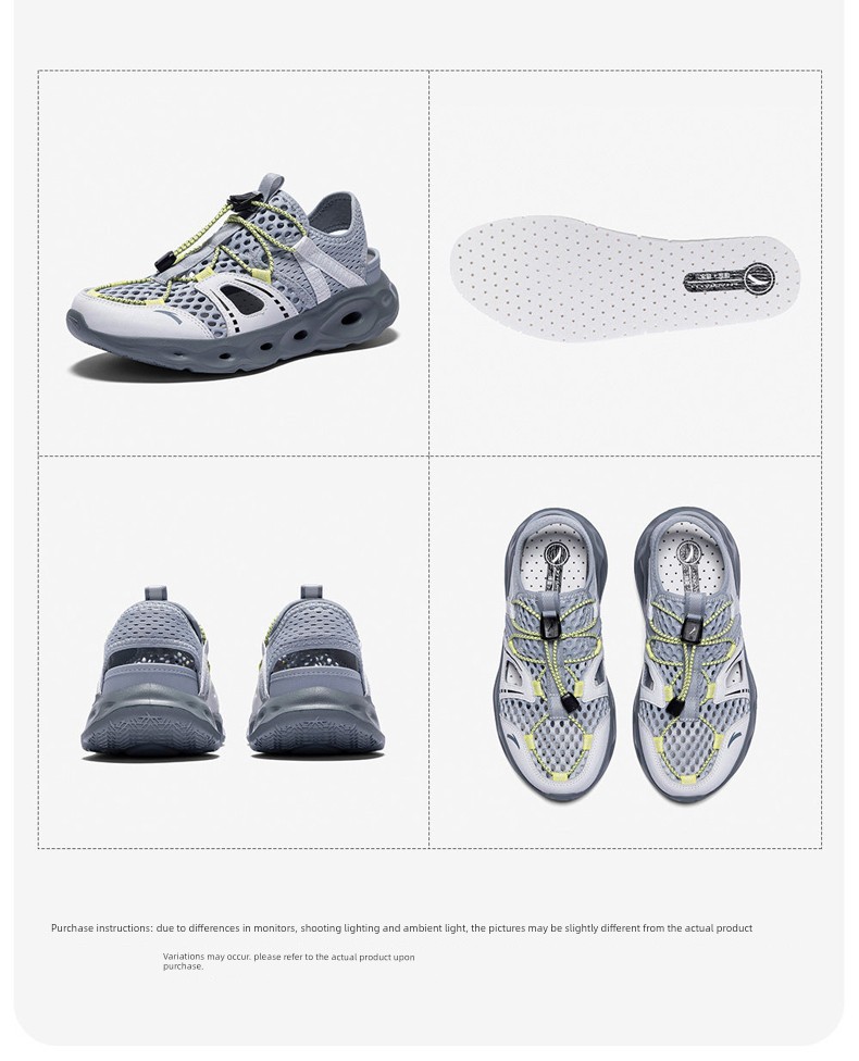 Anta Kids Boys' Beach Shoes 2026 Summer New Non-Slip Wear-Resistant Closed-Toe Sandals for Older Children — 47