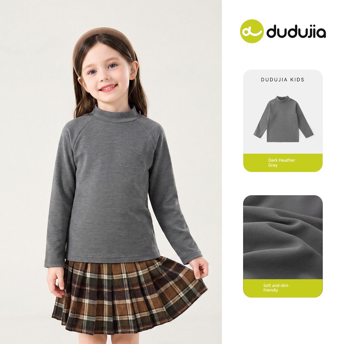 [Moisture-Wicking] Dudu's Boys' Long-Sleeved T-Shirt, Autumn and Winter Kidsren's Pure Cotton Clothes, Girls' Tops, Baby Kidsren's Clothing — 2