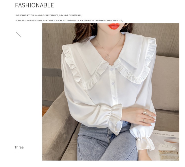 Early autumn jacket gules French summer wear Chiffon shirt