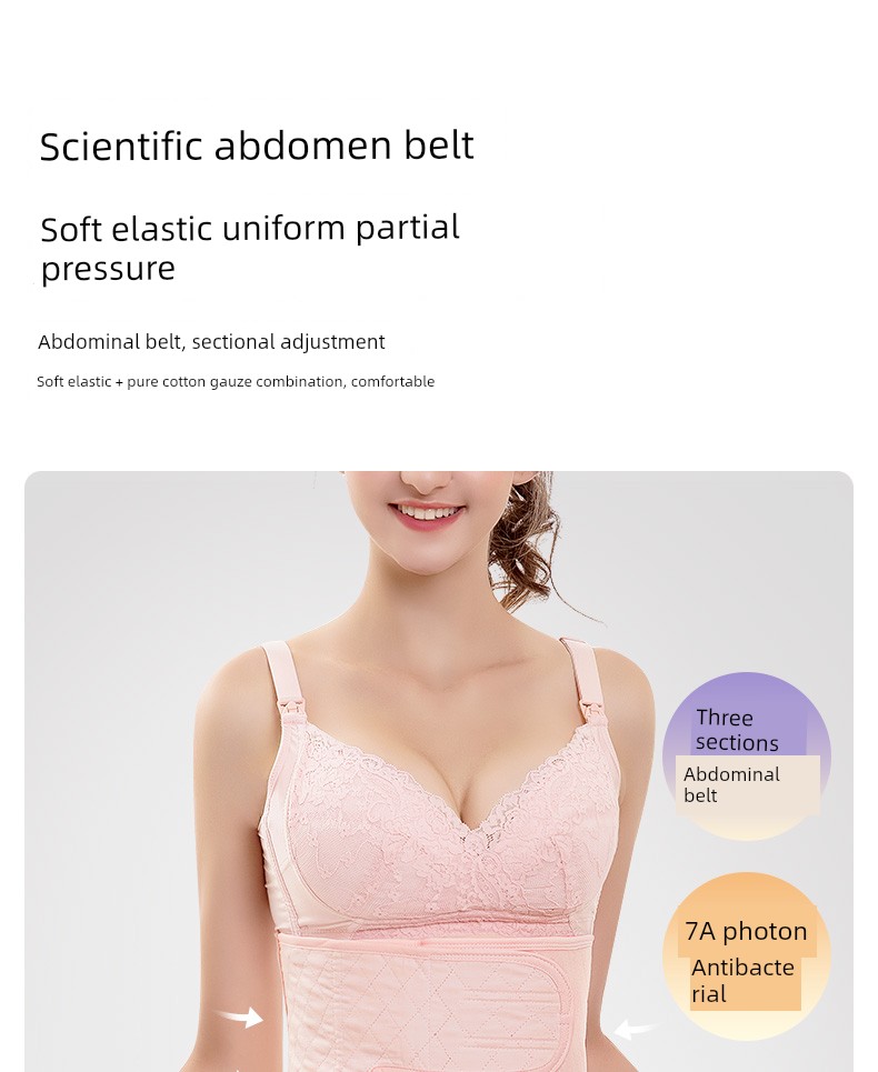 7A Antibacterial Gauze Yatemo Postpartum Abdominal Belt for Natural Birth and Cesarean Section, Maternity Waist Belt, Postpartum Abdominal Belt — 2