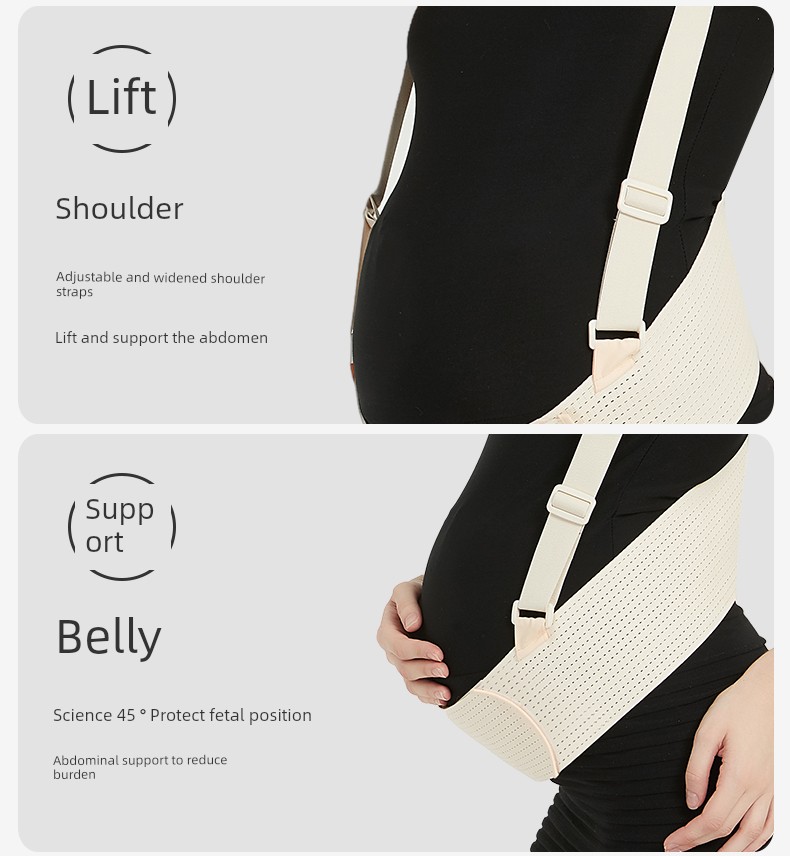 Shidali Belly Support Belt for Pregnant Women, Multifunctional Breathable Simple Invisible Belly Support Belt for Late Pregnancy — 9