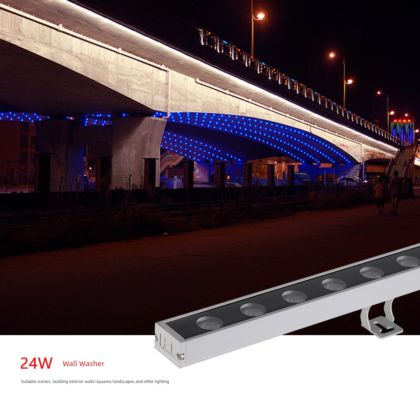 Led Wall Washer Light Outdoor Waterproof Linear Light Exterior Wall Light Contour Light Wedding Light Building Lighting 24V Wall Washer Light