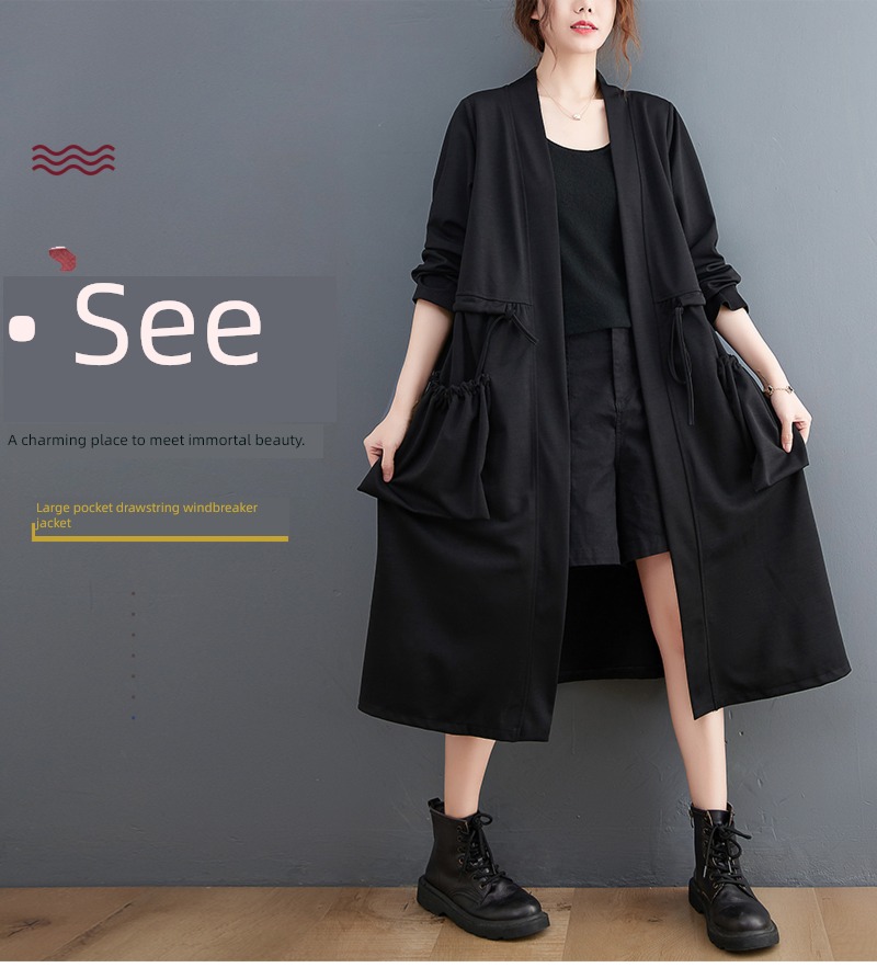 Medium and long term Big size Fat mm Leisure fashion popular Windbreaker