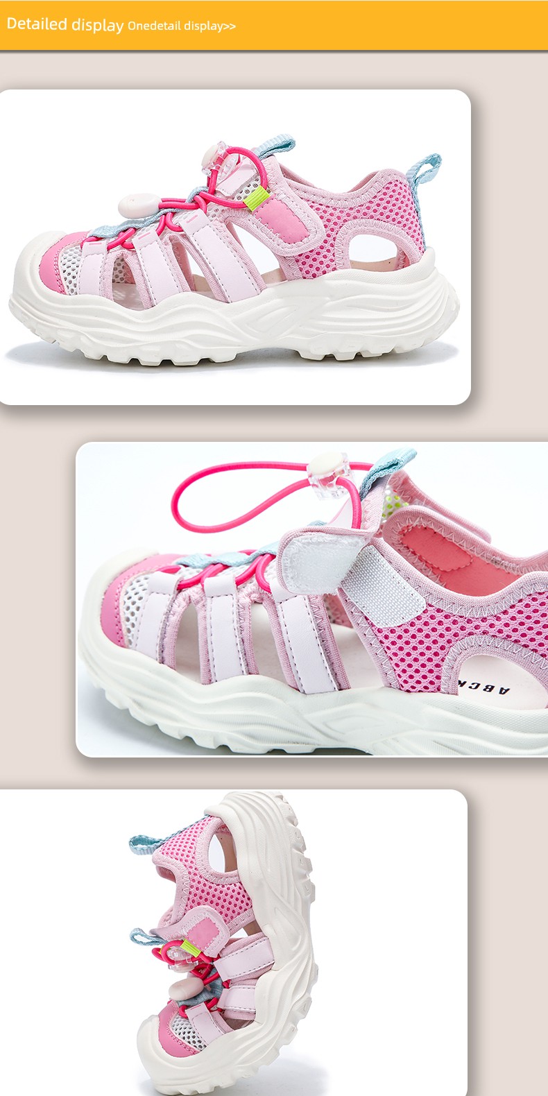 Abckids Kidsren's Shoes, Girls' Summer Sandals, 2026 New Kidsren's Hiking Shoes, Girls' Sports Soft-Soled Beach Shoes — 9