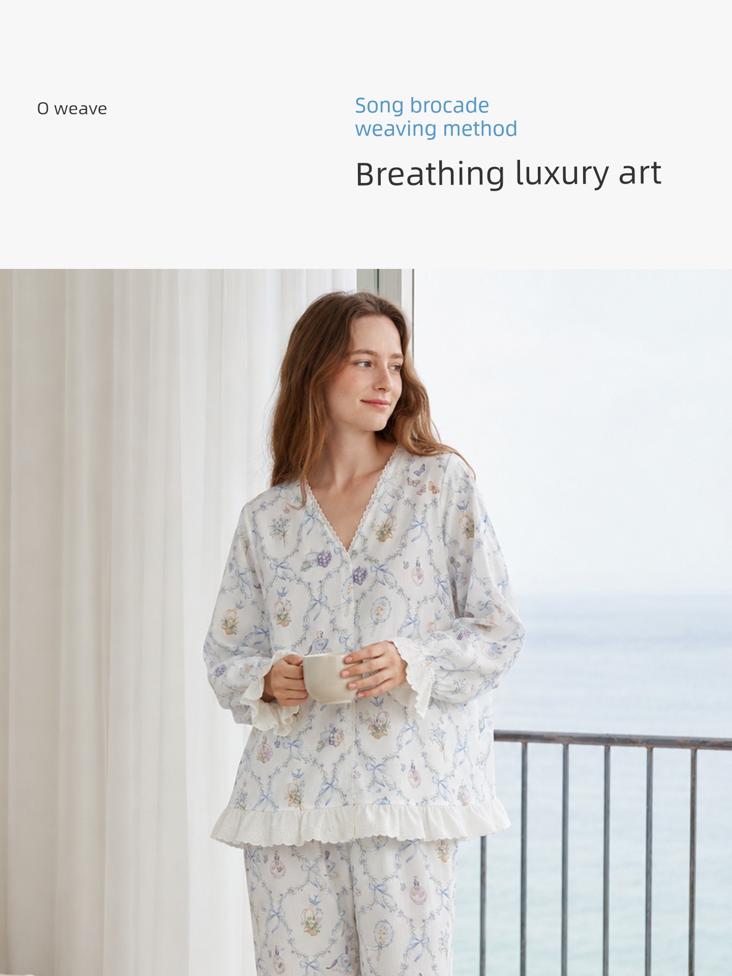 Tugtug Cotton Gauze Maternity Pajamas Autumn Thin Nursing Sleepwear Gauze Maternity Sleepwear Bamboo Cotton Sweat-Absorbent Home Wear Set — 2