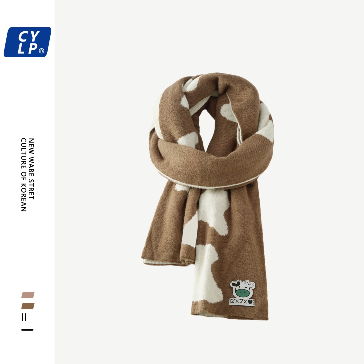 Small cow female winter leisure time keep warm Neckline Label layout