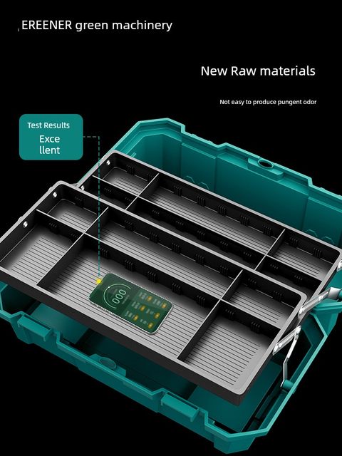 Green Forest Toolbox Industrial Grade Electrician Art Portable Hardware Multifunction Storage Household Set Large Box Layer
