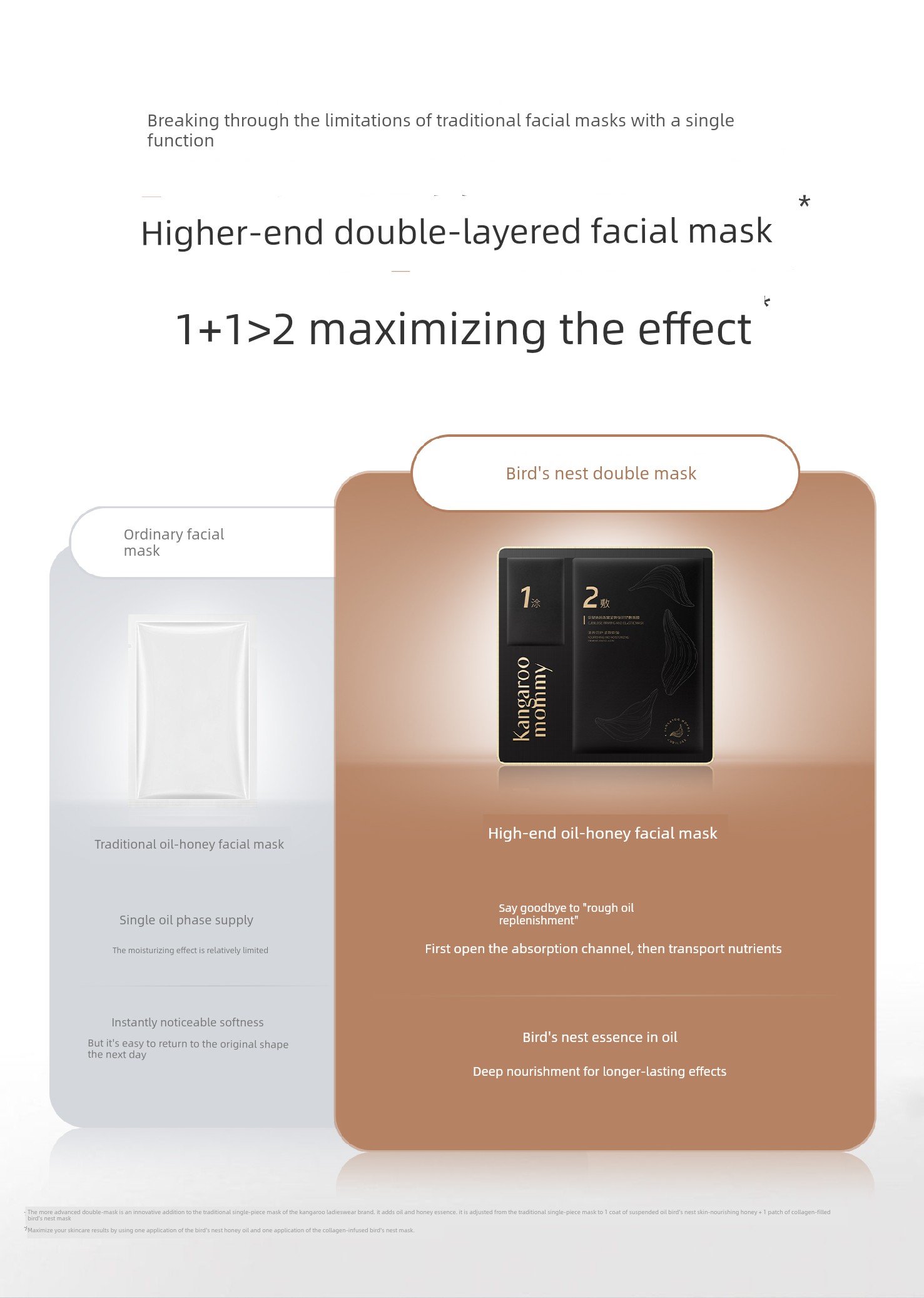 DDMOMMY Pregnant Women's Bird's Nest Facial Mask Hydrating Moisturizing and Nourishing Facial Mask Women's Special Skin Care Cosmetics 30 Pieces — 9