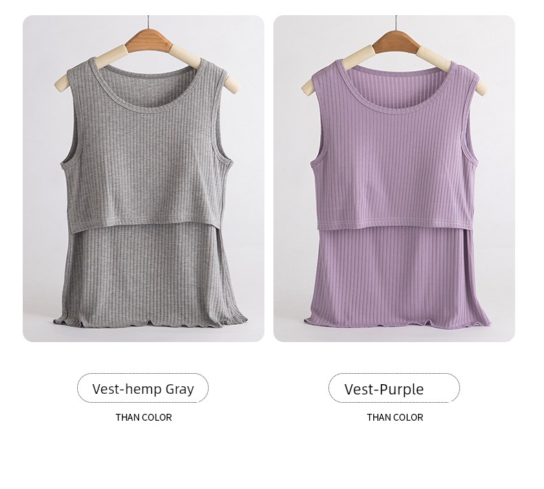 Breastfeeding Vest for Pregnant Women, Modal Undershirt for Pregnancy, Suitable for Breastfeeding, Thin Style for Autumn, Winter, and Summer — 15