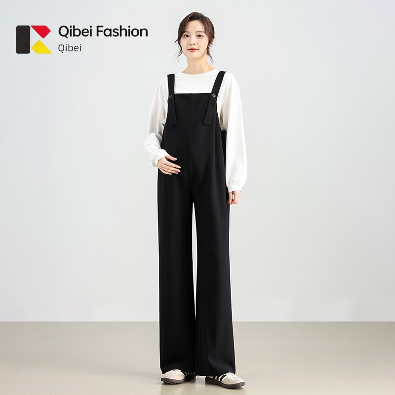 Qibei Maternity Overalls 2026 Autumn New Style for Petite and Plus Size, Loose Fit for Spring and Autumn — 4