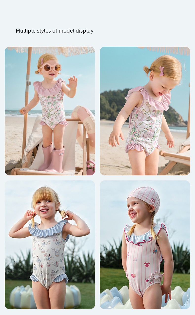 Manxi Children's Clothing Kids' One-Piece Swimsuit for Girls, Baby Beach Swimwear, Cool and Sun-Protective, Quick-Drying, Summer Swimwear for Girls — 31