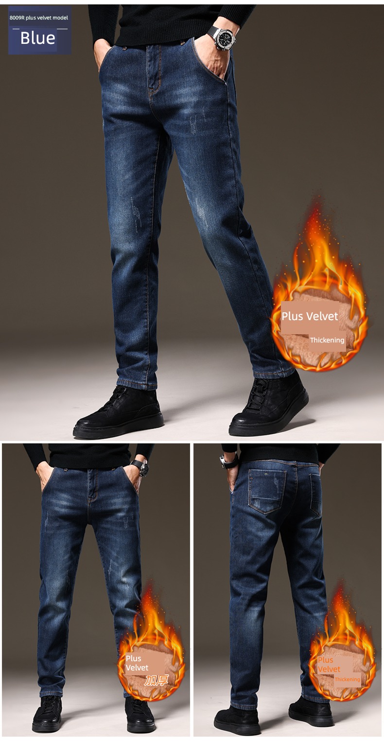 Romon Straight cylinder Self-cultivation autumn Korean version trend Jeans