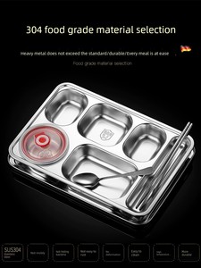 Extra Large Plate Stainless Steel Bowl with Lid for Commercial Students