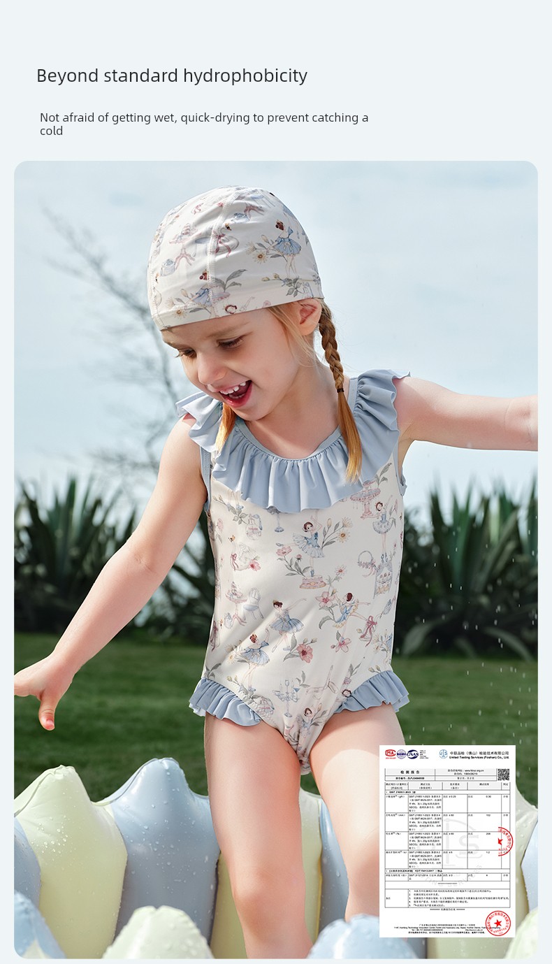 Manxi Children's Clothing Kids' One-Piece Swimsuit for Girls, Baby Beach Swimwear, Cool and Sun-Protective, Quick-Drying, Summer Swimwear for Girls — 9