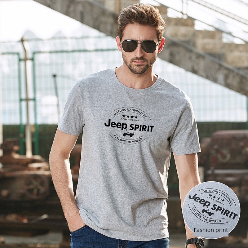 JEEP jeep Big size breathable pure cotton Short sleeve Undershirt