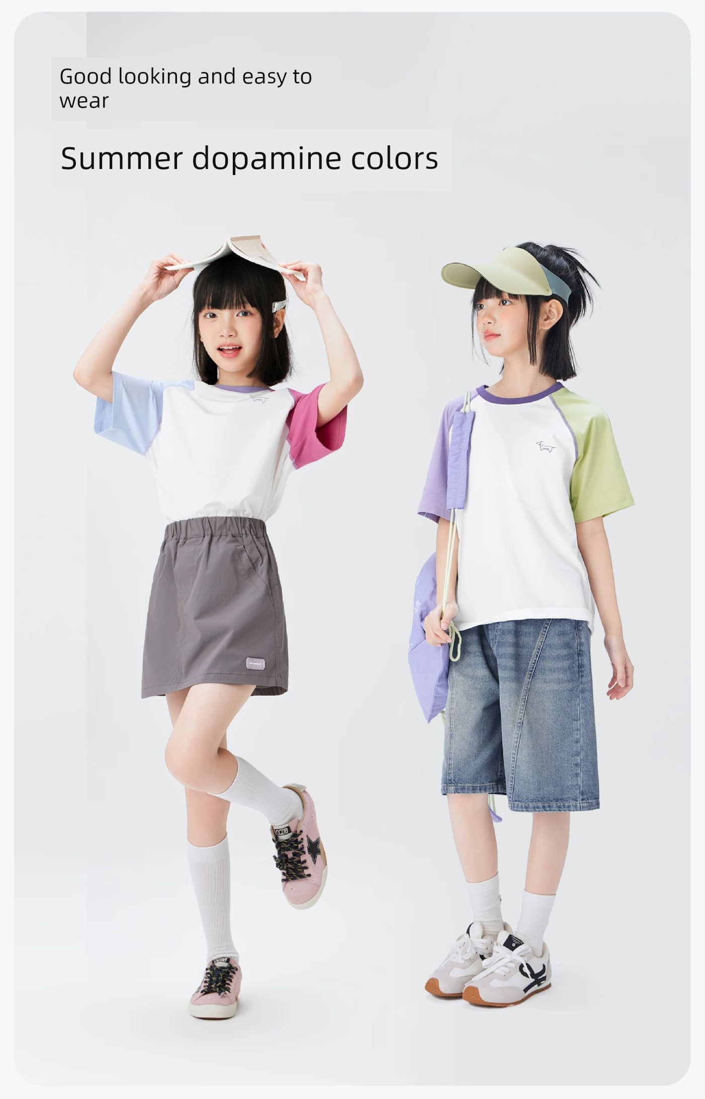 Zuoxi Children's Clothing Girls' Short Sleeve T-Shirt Summer Class a Top 2026 New Model for Girls and Older Children Cool Ice T-Shirt — 7