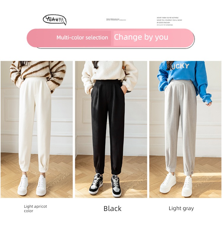 corduroy 2022 paragraph female Autumn and winter chenille  Leggings