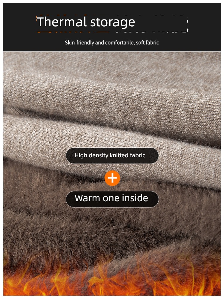 Half high collar sweater male winter Plush thickening keep warm Lay a foundation Sweater 2022 new pattern Autumn clothes Inner lap Put on your clothes