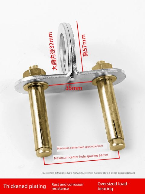 Hook ceiling fan hook fan hook thickened expansion load-bearing hook safety fixing hook floor top hook chandelier iron hook