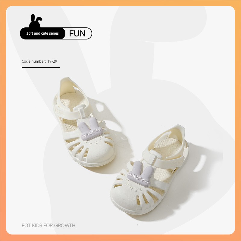 Carter Rabbit Children's Beach Sandals, Non-Slip, Wear-Resistant, Quick-Drying, Multi-Dimensional Cutouts, Normal Arch Support, Comfortable, Safe, Soft — 4