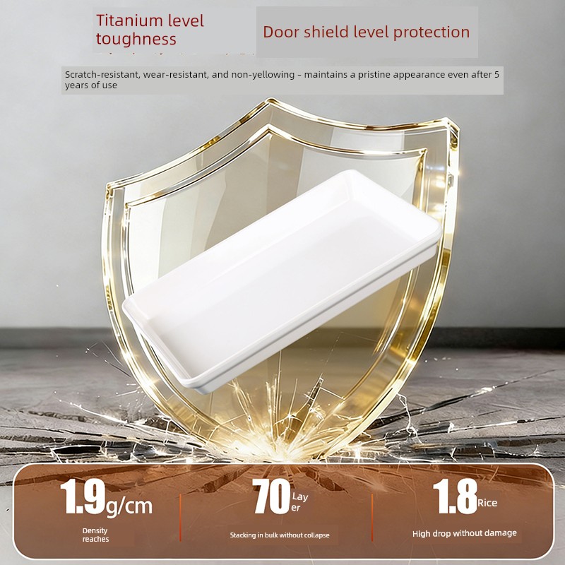 Braised Food Display Tray, Braised Duck Dishes Tray, Melamine Plastic White Rectangular Commercial Braised Cold Dish Plate