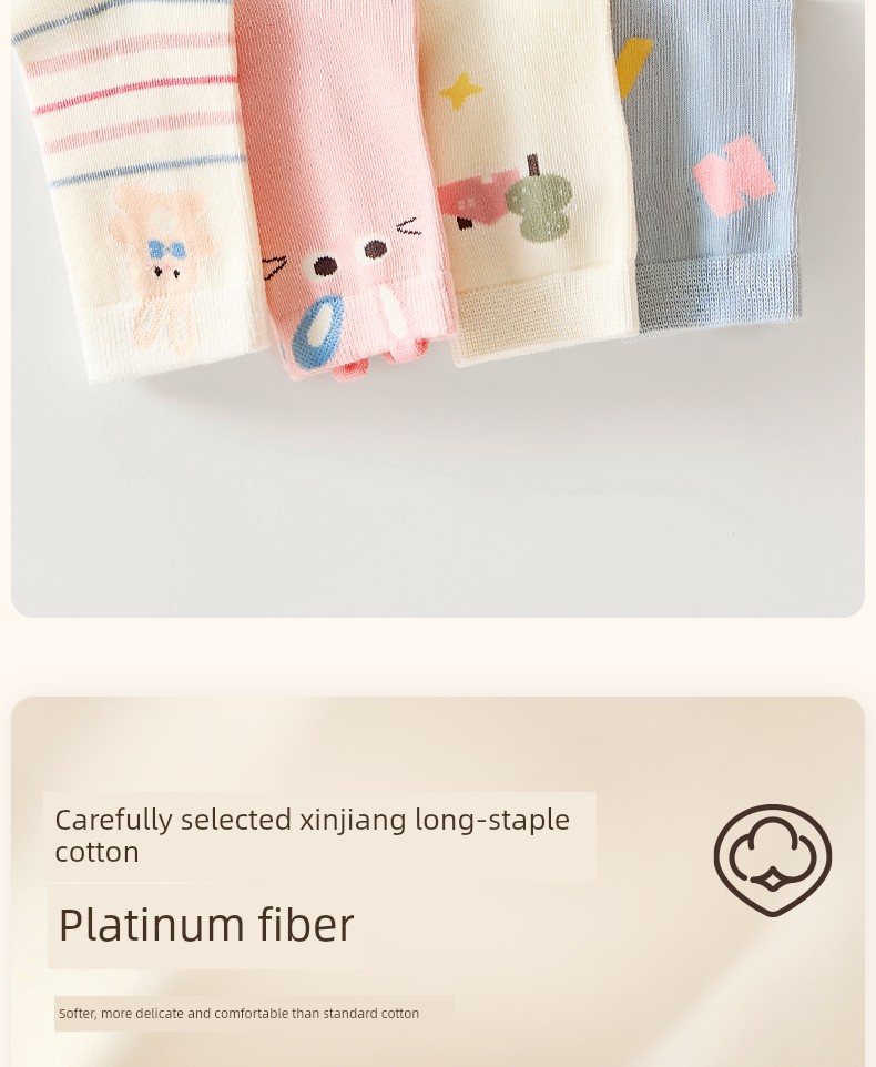 Children's Socks, Pure Cotton Socks, Girls' Baby Autumn Thin Breathable Long Socks, Little Girls' High Tube Autumn Cotton Socks, Kidsren's Socks — 4