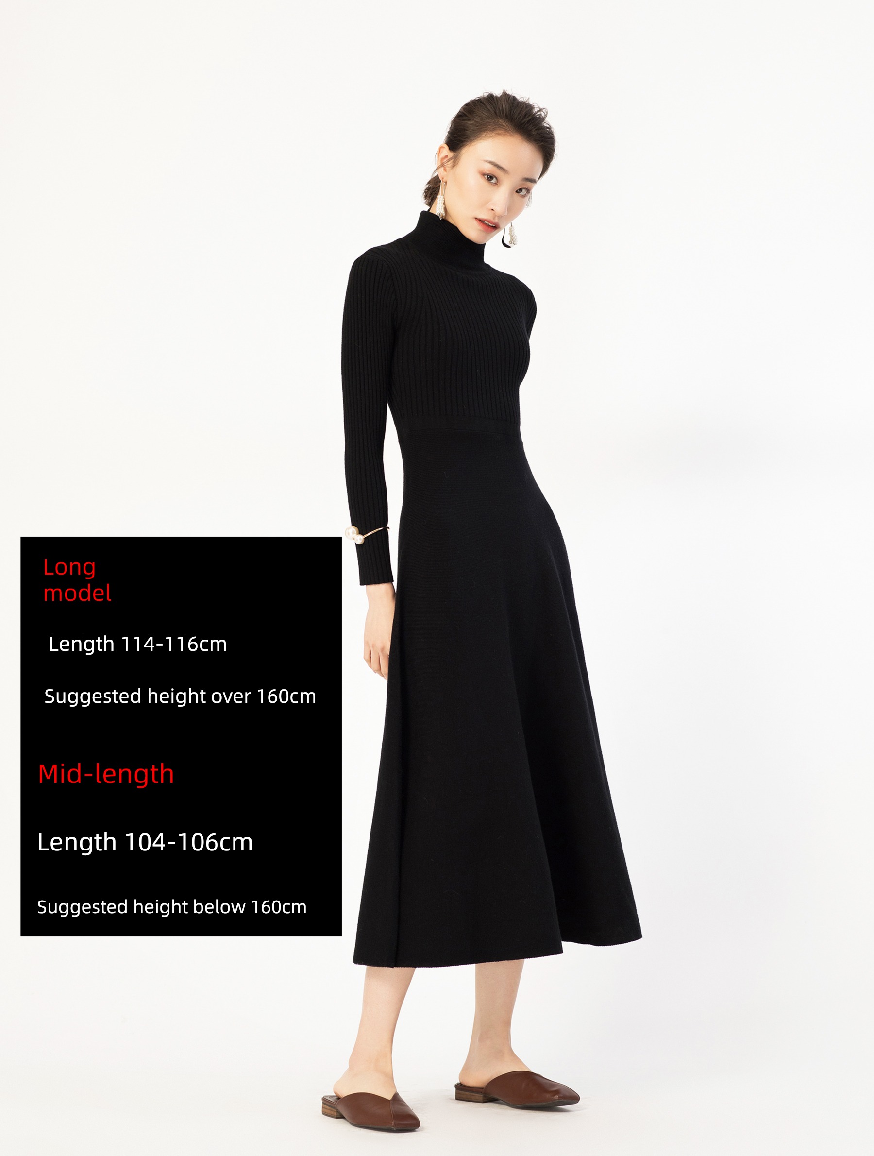 Retro High collar Close your waist have more cash than can be accounted for female Autumn and winter Big skirt