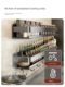 Kitchen storage rack seasoning rack without punching wall hanging knife rack chopping board rack household complete wall seasoning storage rack