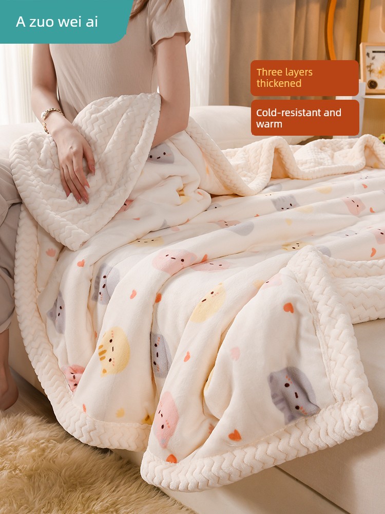 Class A Winter Thickened Baby Quilt Coral Fleece Blanket