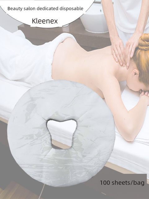 White bed sheets Disposable bed sheets Beauty salon supplies with holes Disposable facial towels Special for massage beds