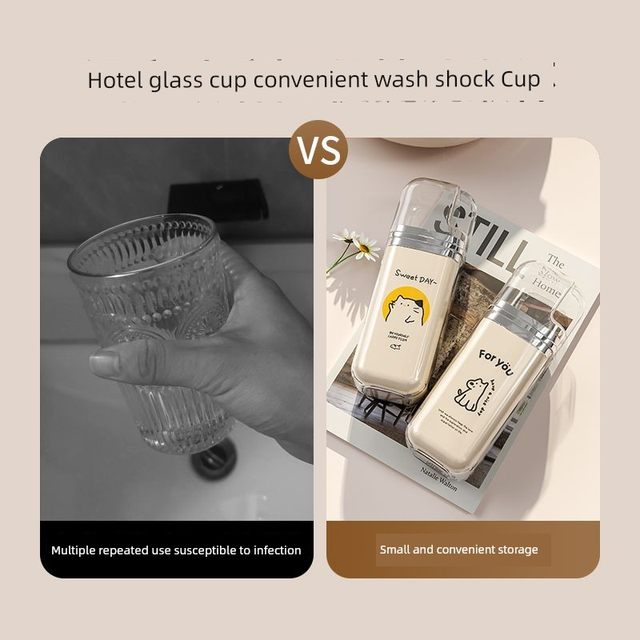 Free shipping Youqin travel toilet cup convenient mouthwash cup toothbrush toothpaste travel storage cute transparent toothbrush toothbrush