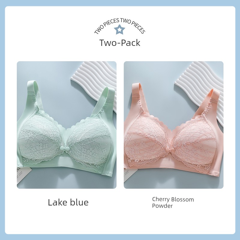 October Queen Front-Button Nursing Bra for Summer, Gathers and Supports Side Breasts, Special Maternity Bra for Breastfeeding during Pregnancy and — 4