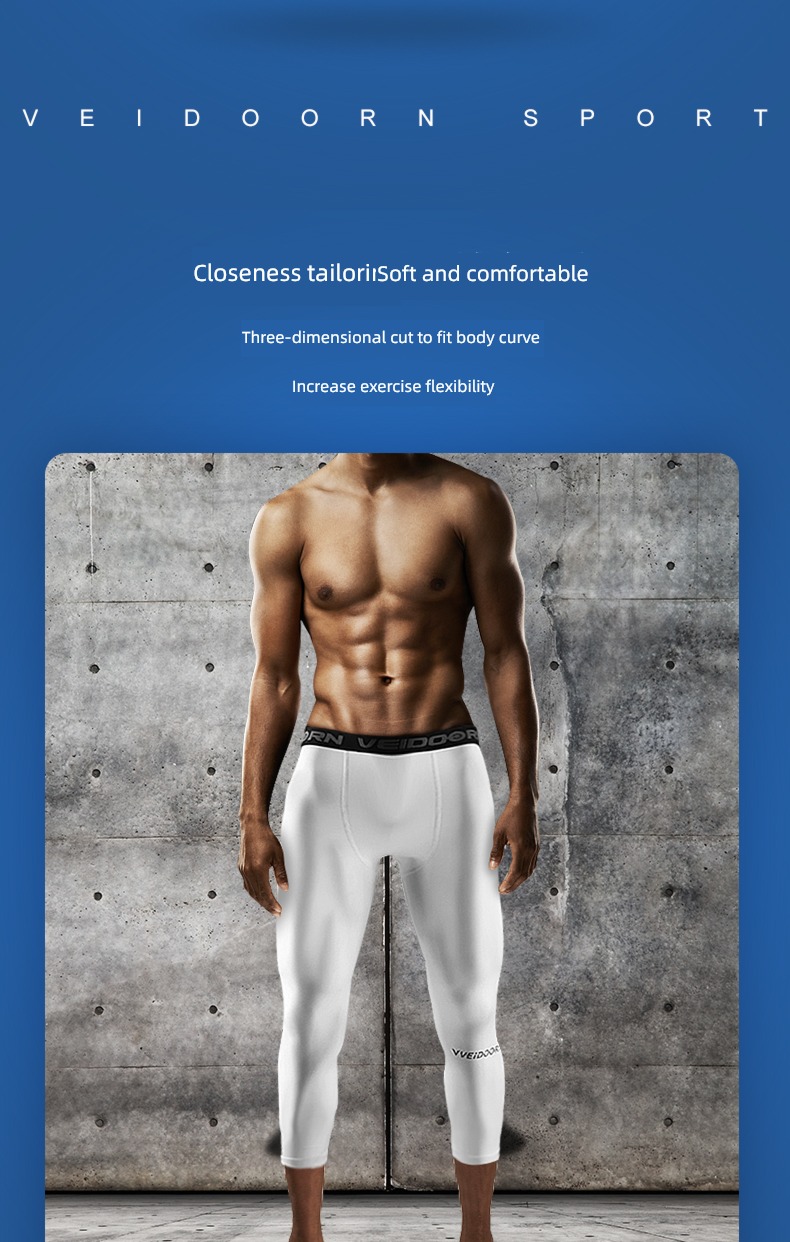 Dimensional motion Seven Basketball Quick drying High elasticity compress trousers