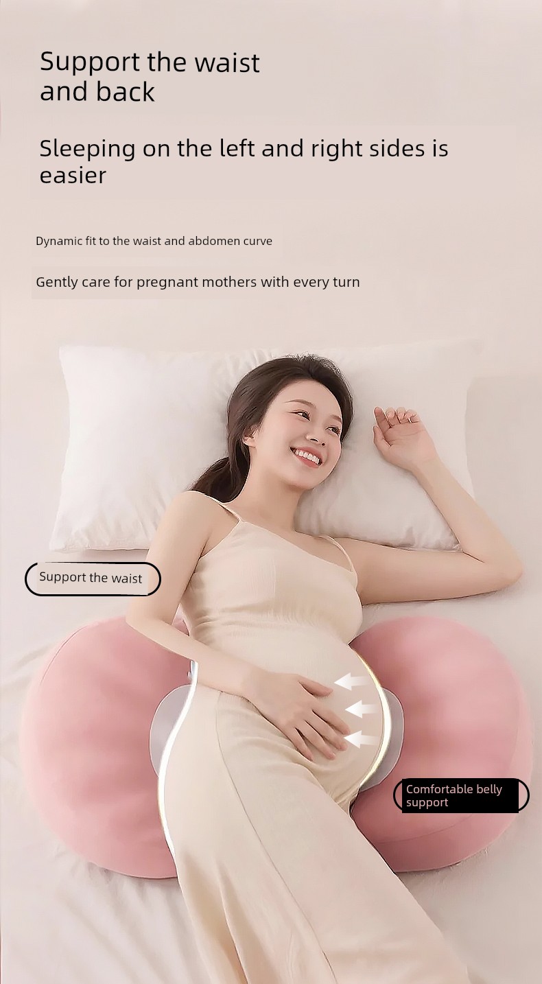 Babywatch Pregnancy Pillow Side Sleeping Pillow Waist Support Side Sleeping Pillow Belly Support Pregnancy Sleep Aid Special Gift — 4