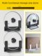 Kitchen pot lid rack wall-mounted punch-free space aluminum belt water connection multi-function household wall storage rack