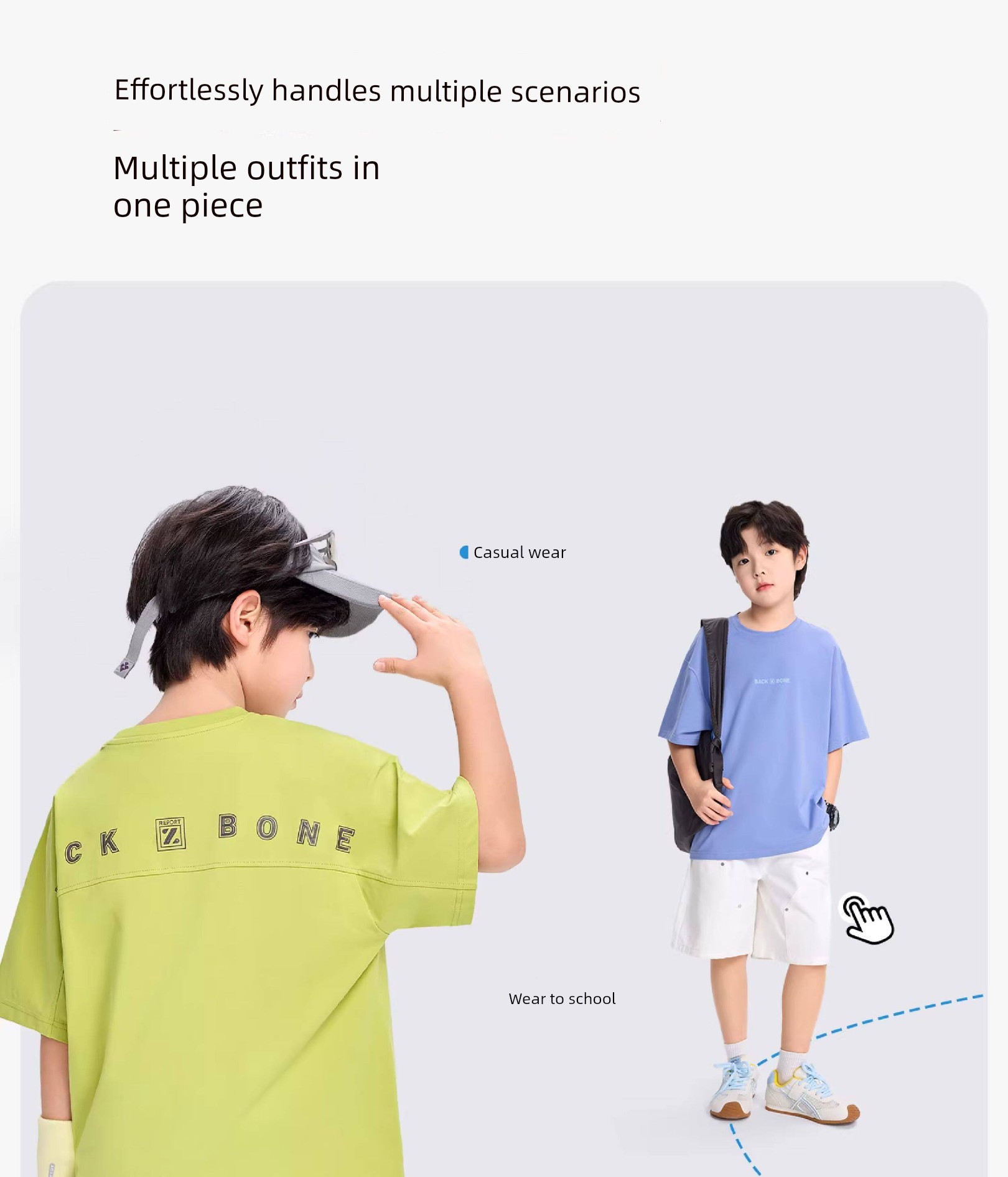 Zuoxi Children's Clothing Boys' Short-Sleeve T-Shirt Children's Cool Summer Wear 2026 New Model Boys' Large Children's Class a Antibacterial Top Trendy — 26