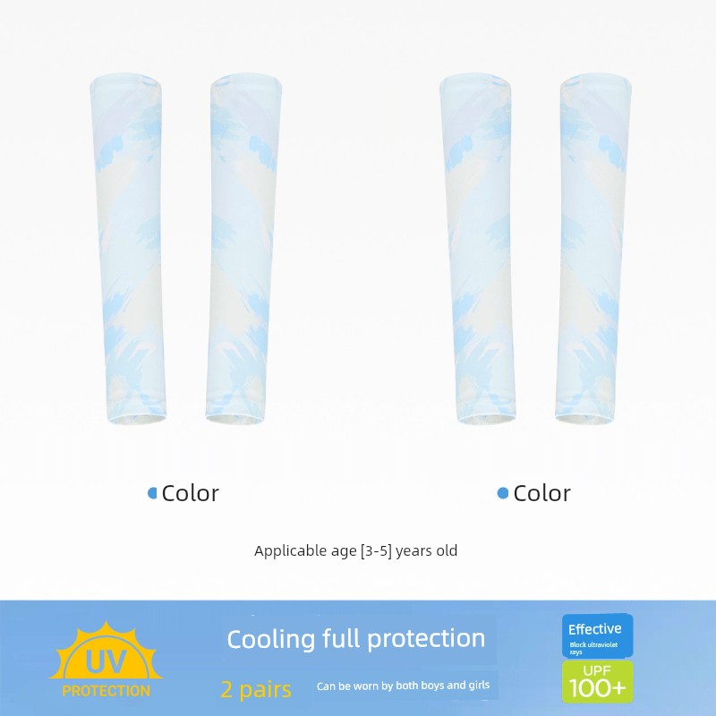 Zuoxi Children's Sun Protection Ice Sleeves, Ice Silk Cooling Sleeves for Boys and Girls, 2026 New Model Uv Protection Sunshade Sleeves — 2