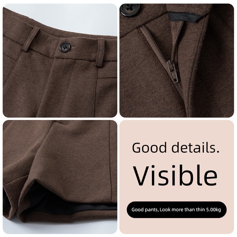 Wear out ma'am Autumn and winter High waist Versatile Wool shorts