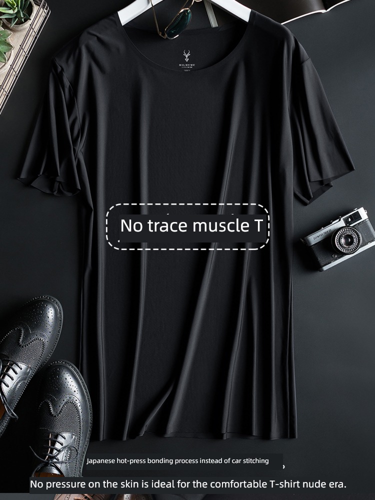goats ' milk Cool feeling Half sleeve ultrathin paragraph quick-drying No trace T-shirt