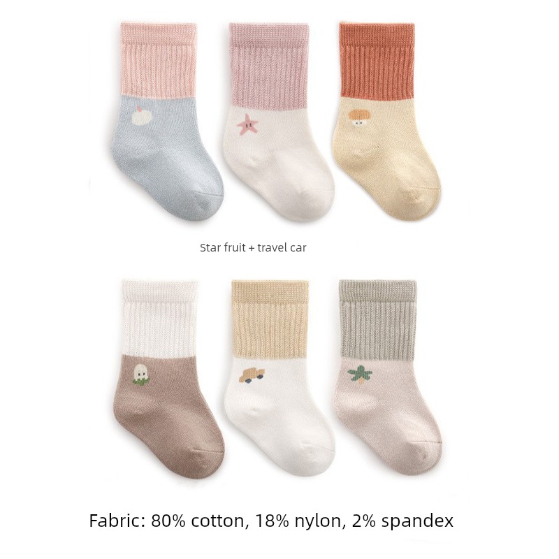 Baby Socks 0-March Spring and Autumn Newborn Boneless Baby Socks — 5