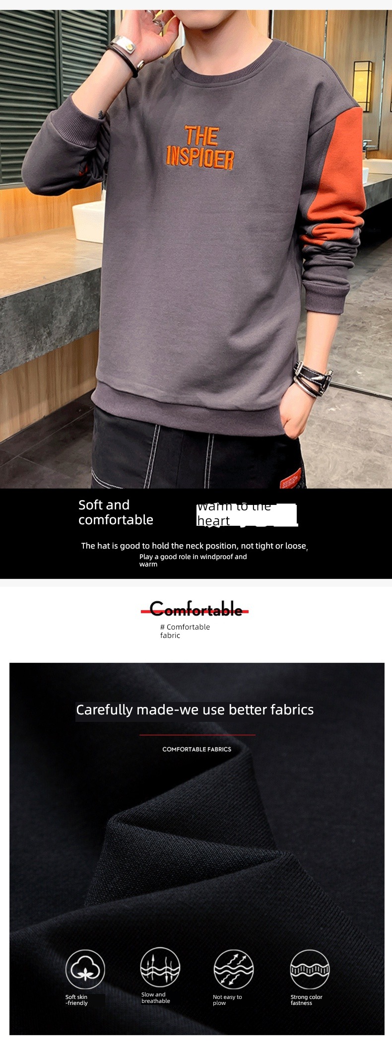 trend Korean version easy spring clothes Undershirt man Sweater