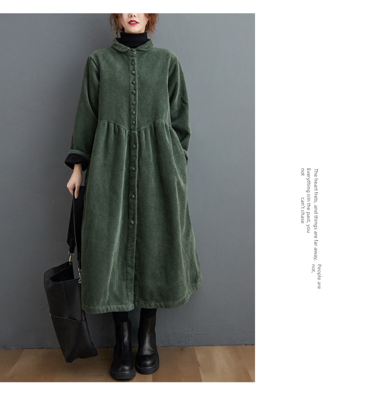 corduroy thickening easy leisure time Cardigan loose coat Windbreaker