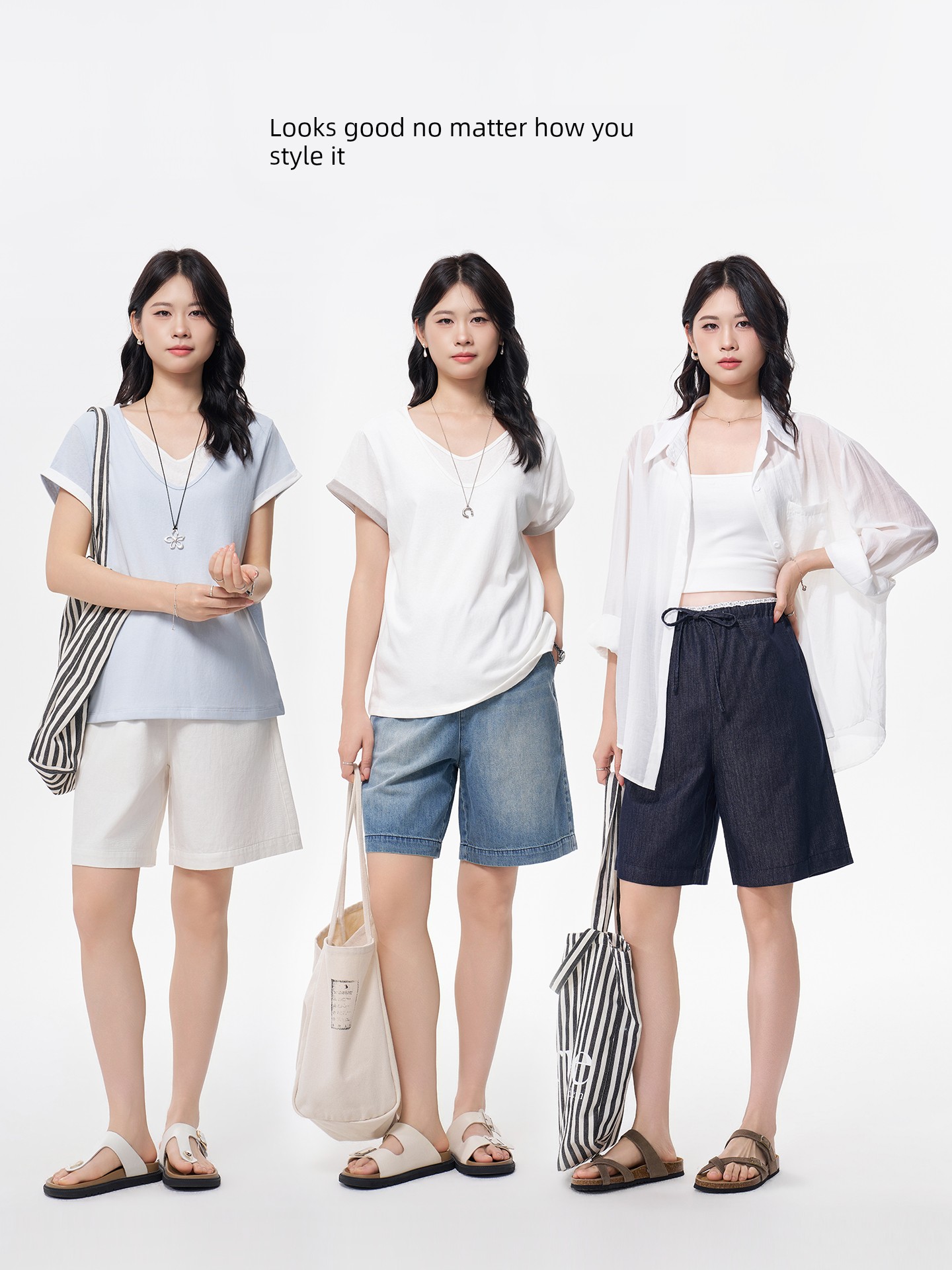 Masanon Maternity Jeans Summer Thin Style Outerwear for Petite Women with Lace Trim Five-Point Shorts Summer Wear 2026 New Model — 5
