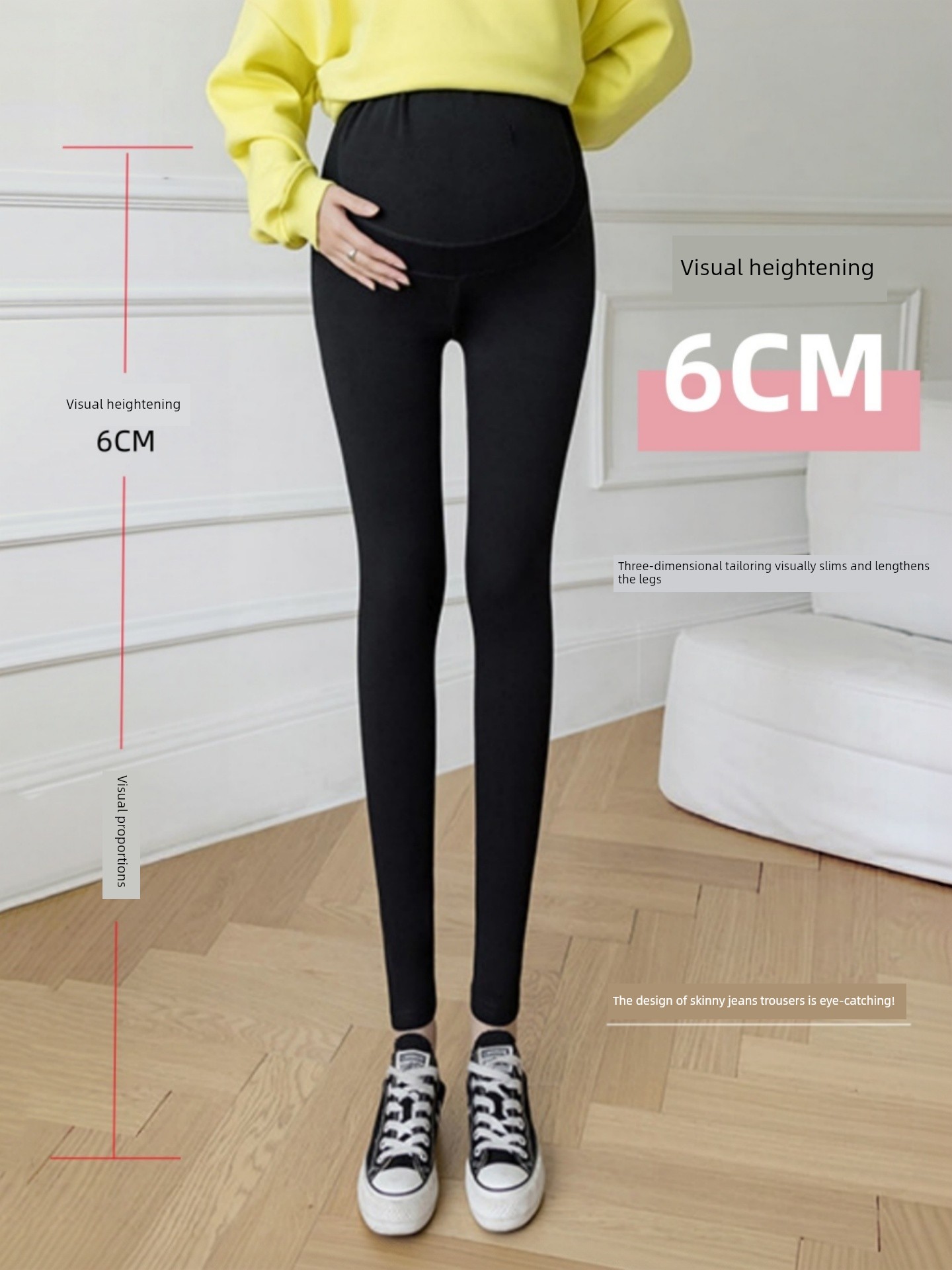 Maternity Pants for Autumn, Thin Fleece, Outerwear, Belly Support Pants, Trendy Mom Style, Non-Tightening on the Belly during Pregnancy, Winter — 3