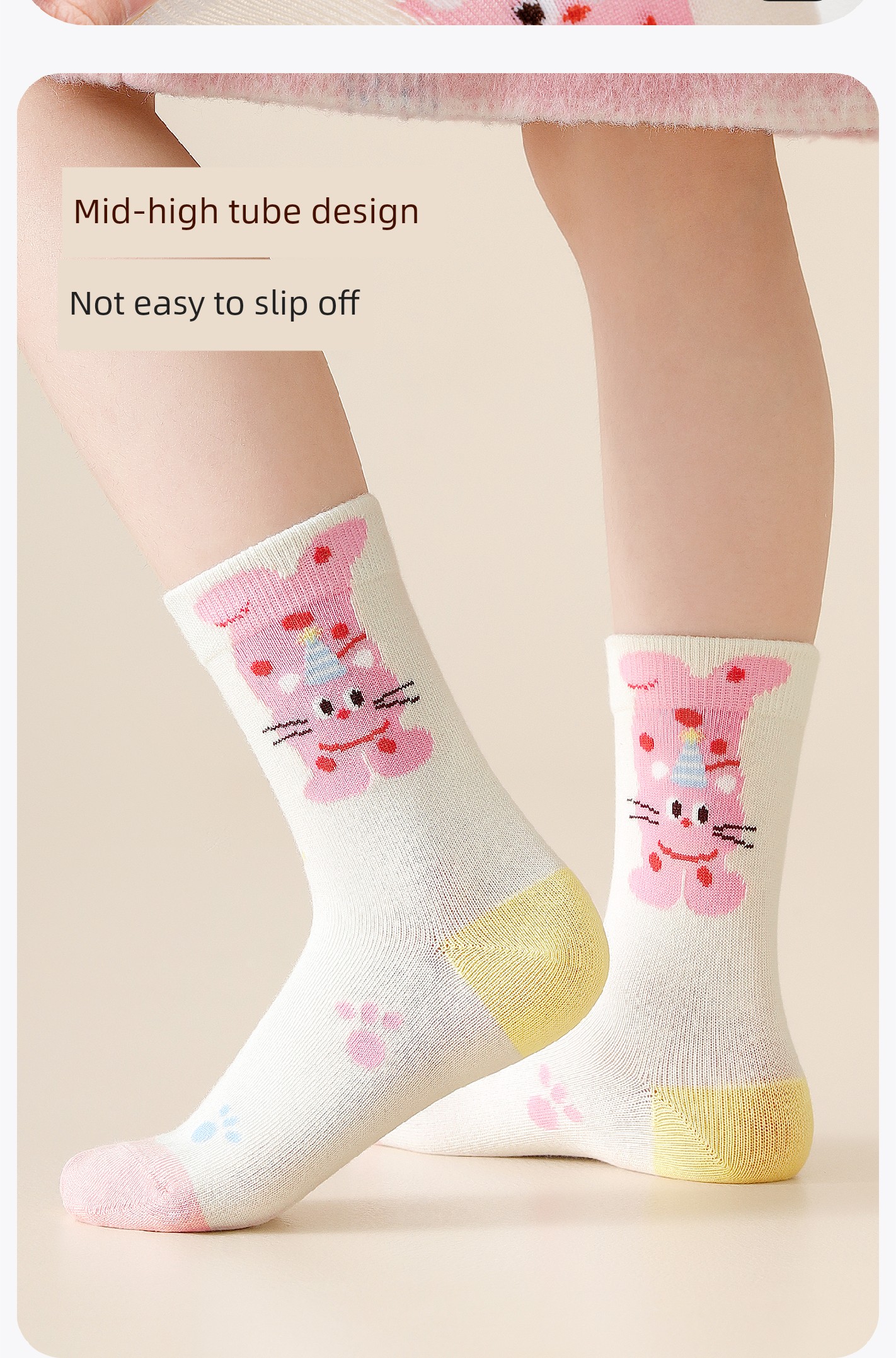 Children's Socks for Girls, Autumn Style, Class A, Mid-Calf Socks, Seamless Cotton Socks for Baby Girls, Princess Socks for Kids — 9