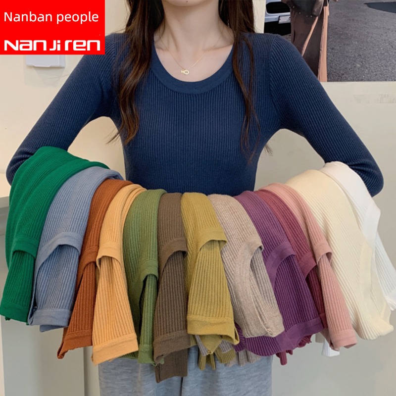 Inner lap knitting Low collar spring and autumn Thin money Tight fitting Undershirt
