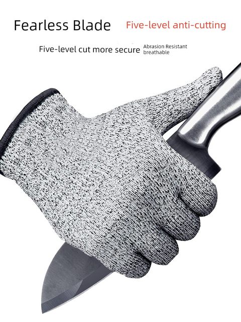 Anti-cut gloves with level 5 cuts, shakes, shakes, slips, kites, wear-resistant kitchen cutting knife assassinate fish cuts, catching hands, driving sea labor protection