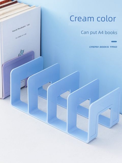 Desktop bookshelf book shelf student desk organize book artifact learning storage box baffle internet celebrity storage book clip