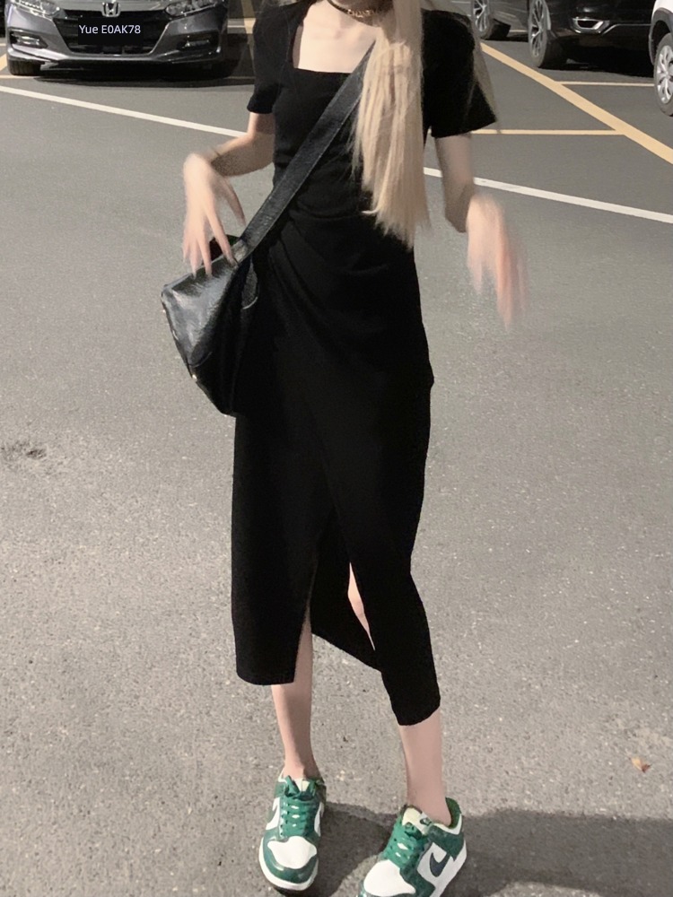Big size Fat mm temperament summer Irregular Dress